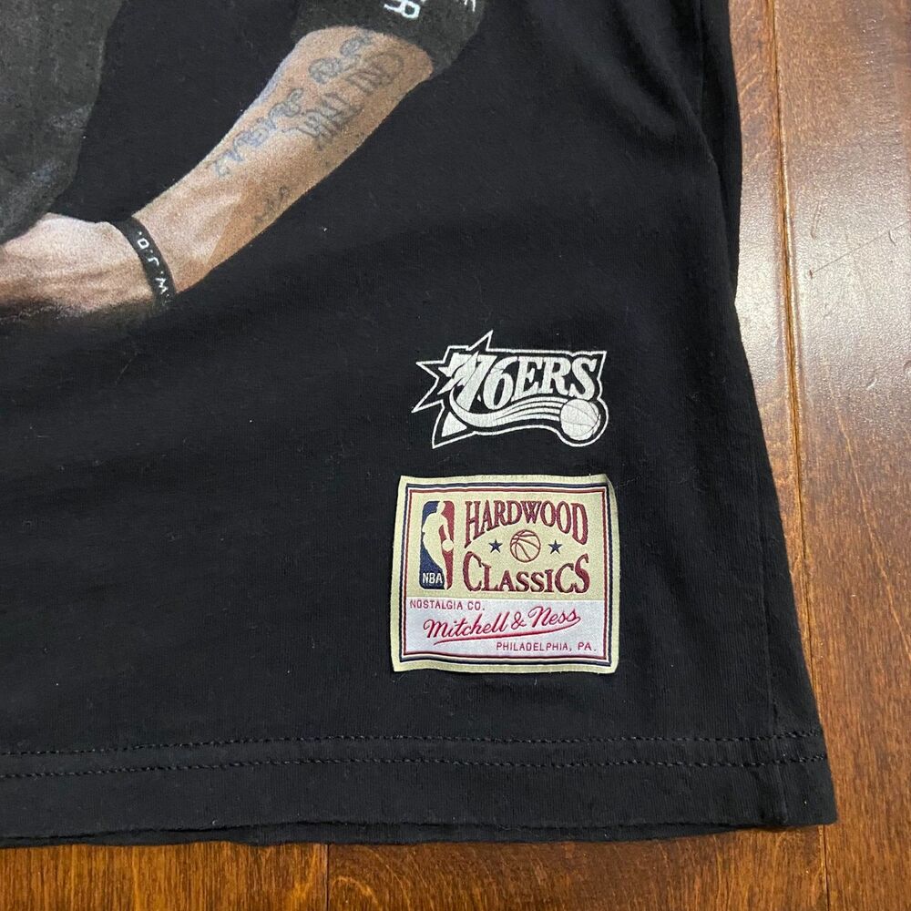 Mitchell & Ness Nostalgia Philadelphia 76ers Allen Iverson Tee Black Men's Large - Picture 4 of 8